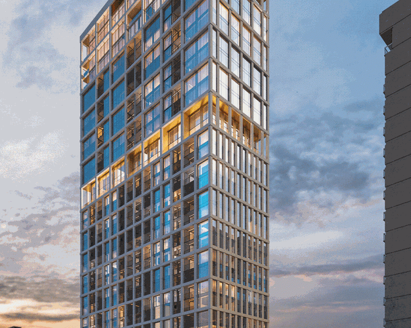Portes et cadres architecturaux en acier installés dans un projet résidentiel multilogements à Montréal – Raymond Architectural